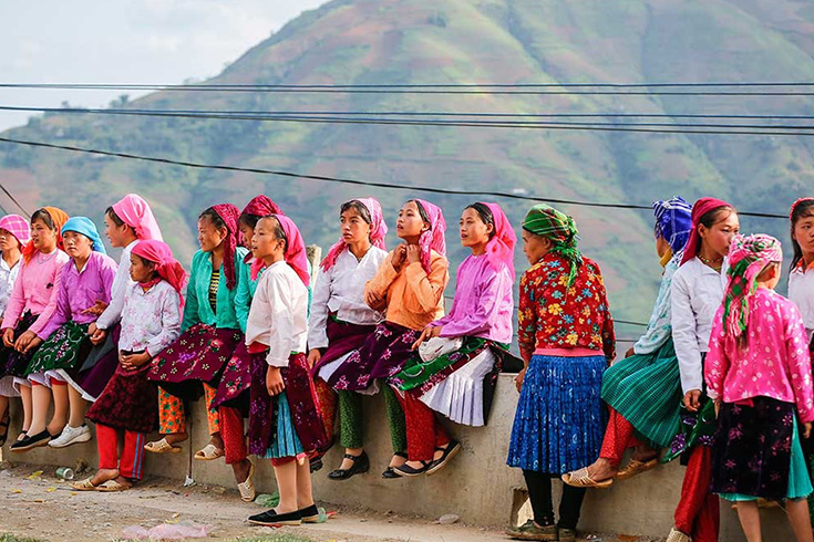 People at Khau Vai Love Market on Ha Giang